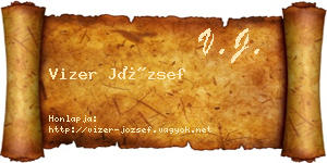 Vizer József névjegykártya